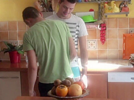 Fucked by his friend in the kitchen – CrunchBoy