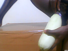 Sexy Daddy Crossdresser Fucking A Very Tight Squash Asshole