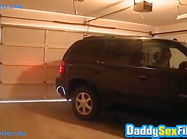 Inked Step daddy Uses Toys To Stroke His Throbbing Dick In A Car Buss