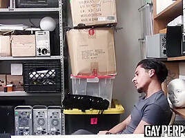 Young Latino Hunk Cums After Riding Raw Police Bbc