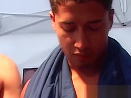 Cock starved homosexual jocks have a dick sucking party