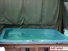 Naughty CT Leo And Brian Enjoy Slurping Cocks In The Hot Tub