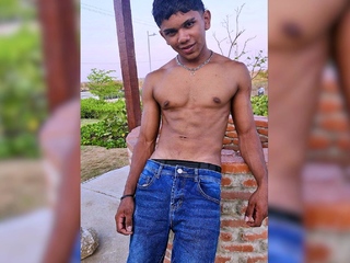 Super cute latino boy with abs and big dick