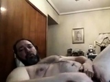 Hairy Daddy Bear Jerks Off on Webcam