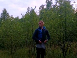 Outdoor Twink Peeing in the Woods